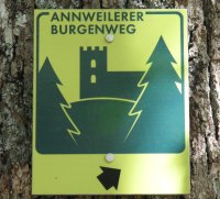 Schild Burgenweg Pfalz