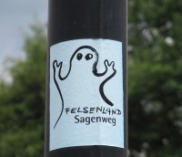 Schild Sagenweg Dahn, Pfalz